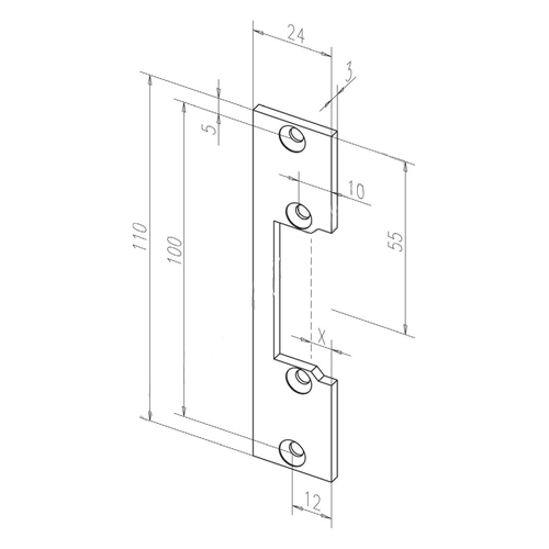 Protiplech FAB krátky rovný 110x24x3 elektrický – Obrázok 2