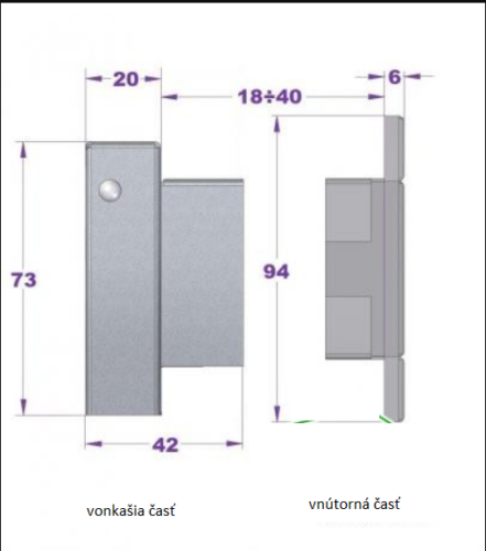 Vhod WRZ1 hnedý 304x73mm - Image 3