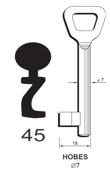 Kľúče fazónové 45 *
