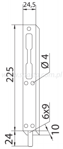 Zástrč Fapim 3715 225x24,5x10 sivý - Image 2