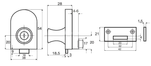 Zámok Siso 64081 chrom 14.09.210-2 – Obrázok 2