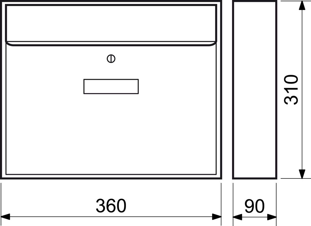 Schránka RI BK.31.S 360x310x90 strieborná – Obrázok 2