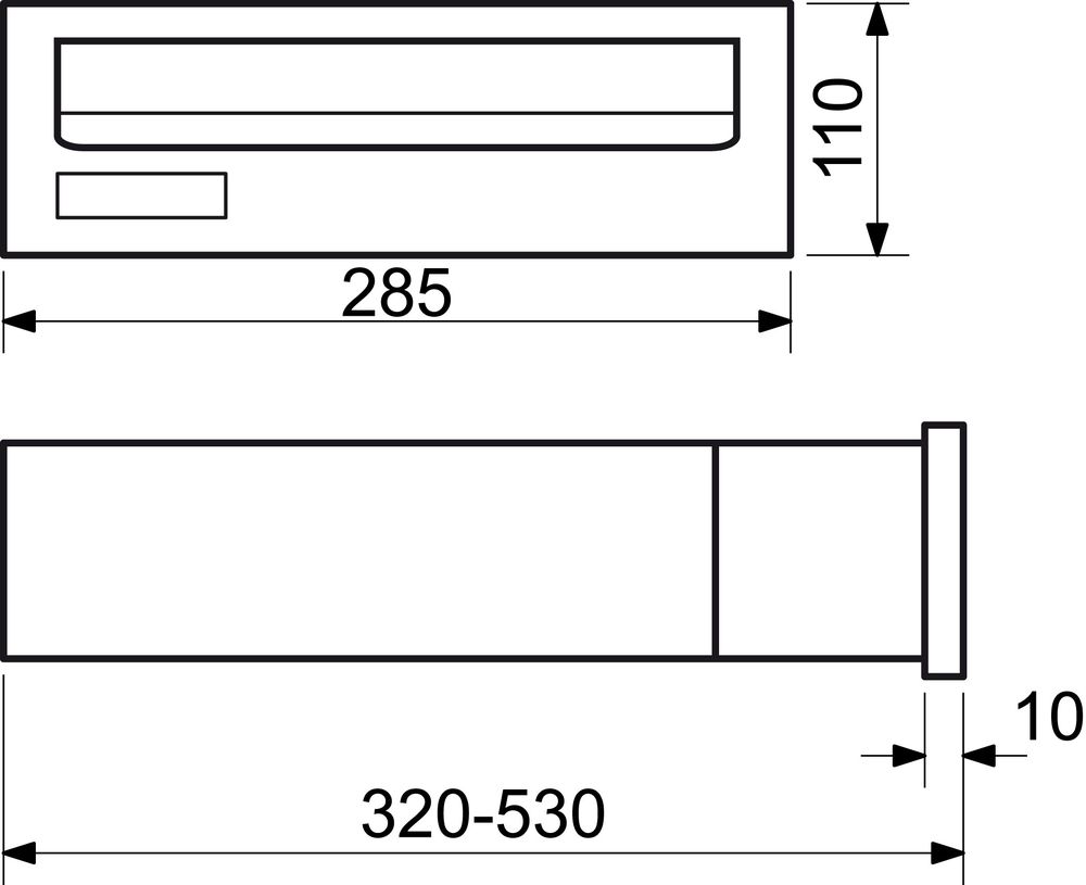 Schránka RI BK.38.R.N 285x110x320-530 nerezová – Obrázok 2