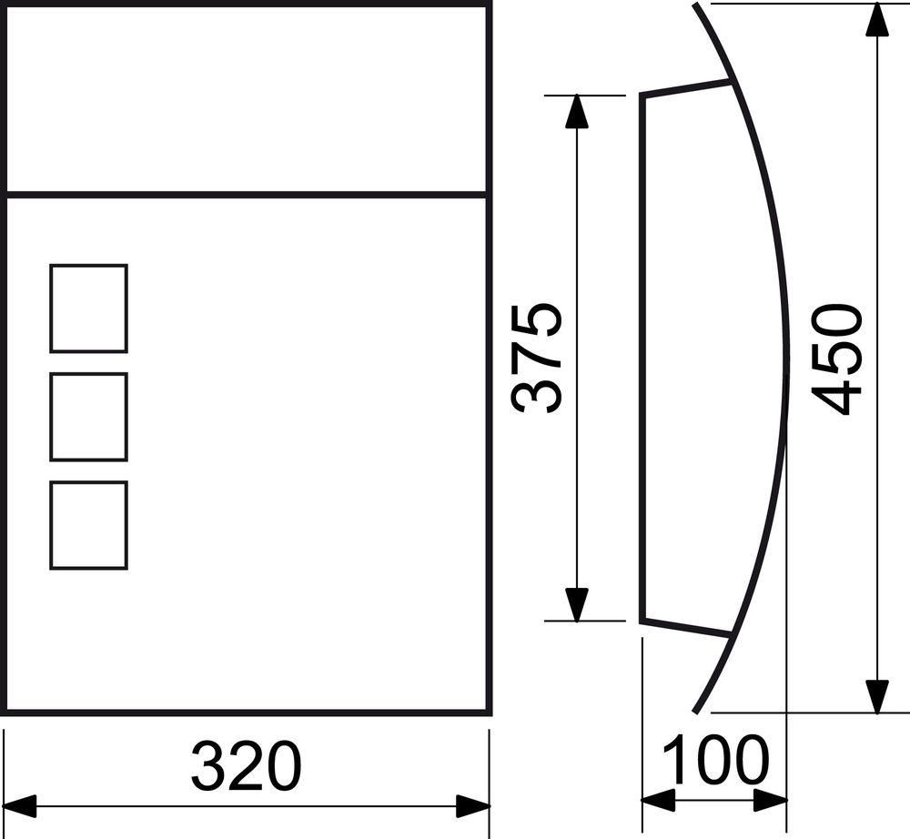 Schránka RI BK.931.G.CM 320x450x100 – Obrázok 2