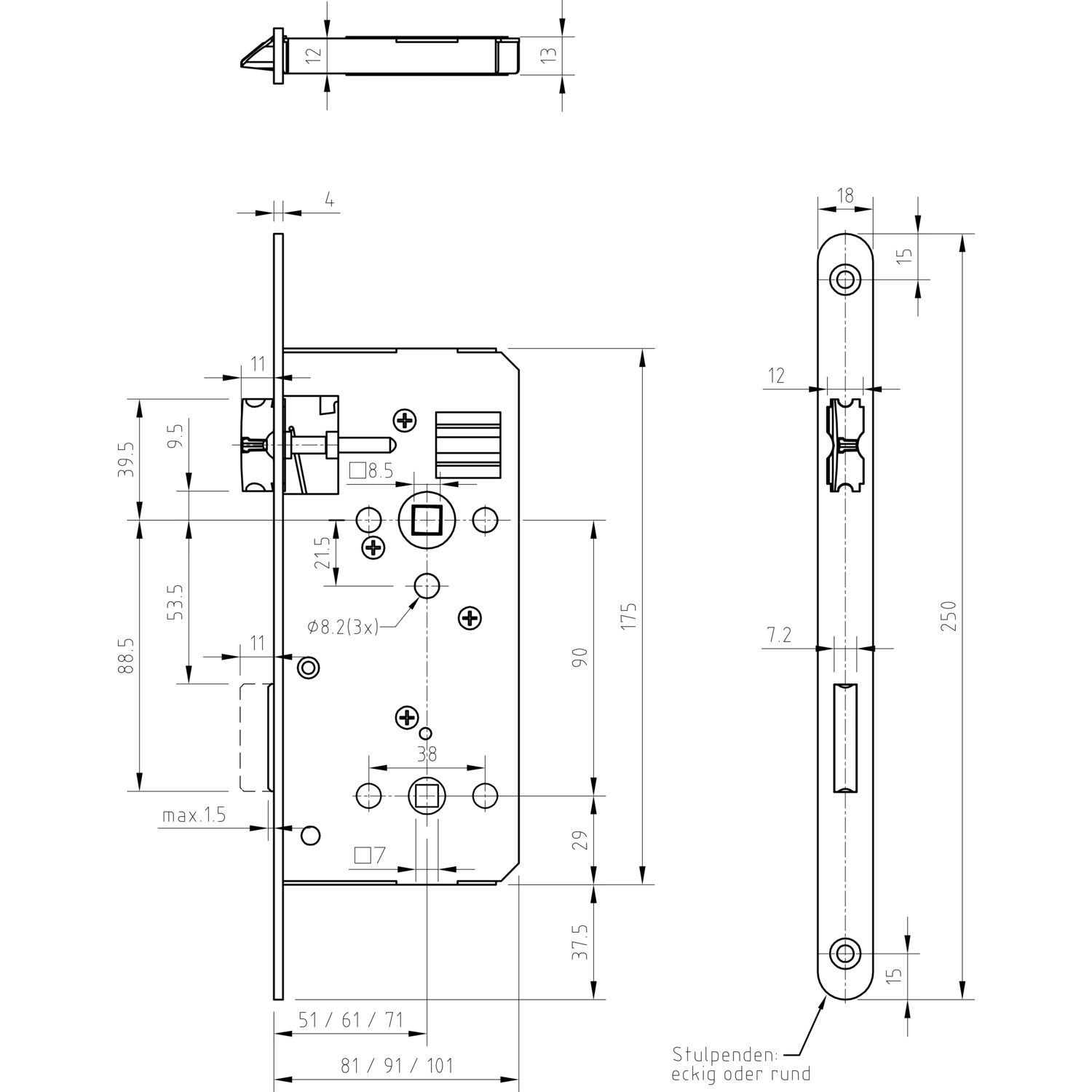 ZZ GE-GE DORMA 121 WC90/50/20 7x7 – Obrázok 2