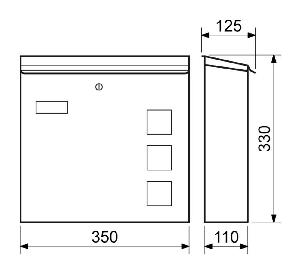 Schránka RI BK.703.G.AM 350x330x110 – Obrázok 4
