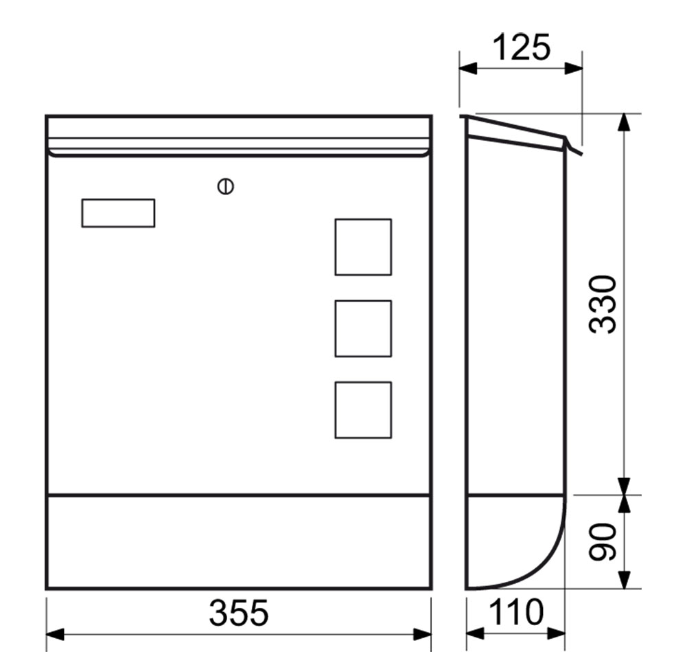 Schránka RI BK.703.ARG.AM 350x330x110 – Obrázok 4