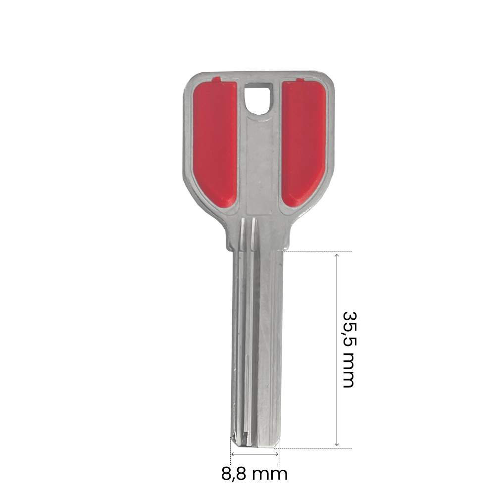 Kľúče čína XIANPAI 02B ľavý 35,3mm červený