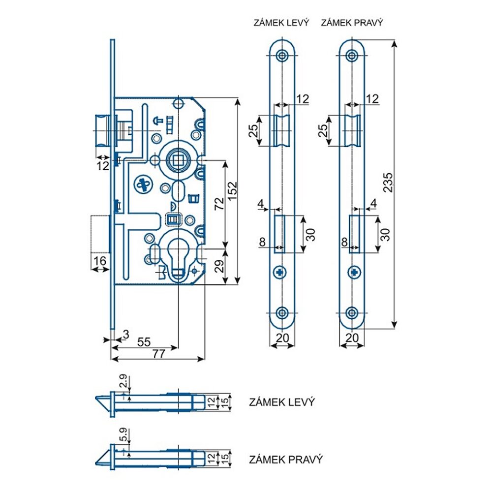 ZZ K221 PP V8072/55/18 HB pravý – Obrázok 2